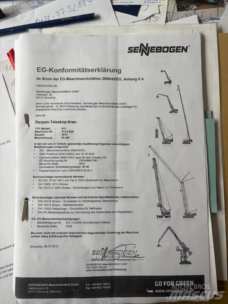 Sennebogen 613 R Dvigala na gosenicah