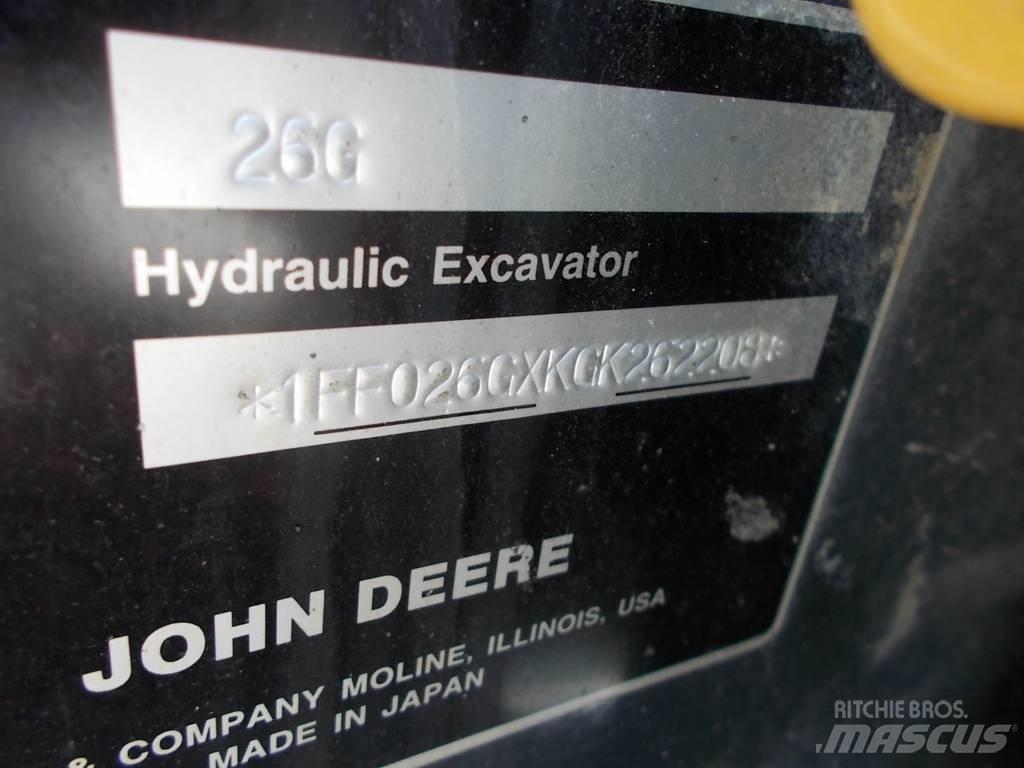 John Deere 26G Mini bagri <7t