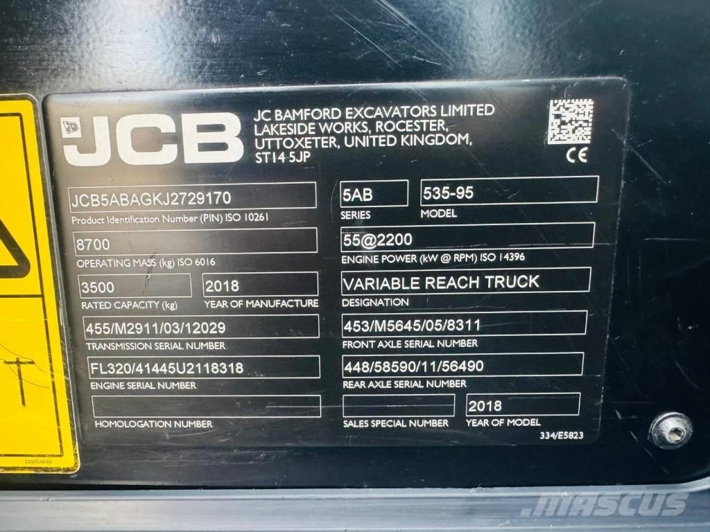 JCB 535-95 Teleskopski viličarji