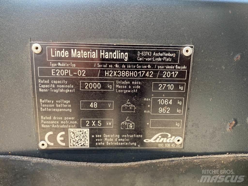 Linde E20PL-02 Električni viličarji