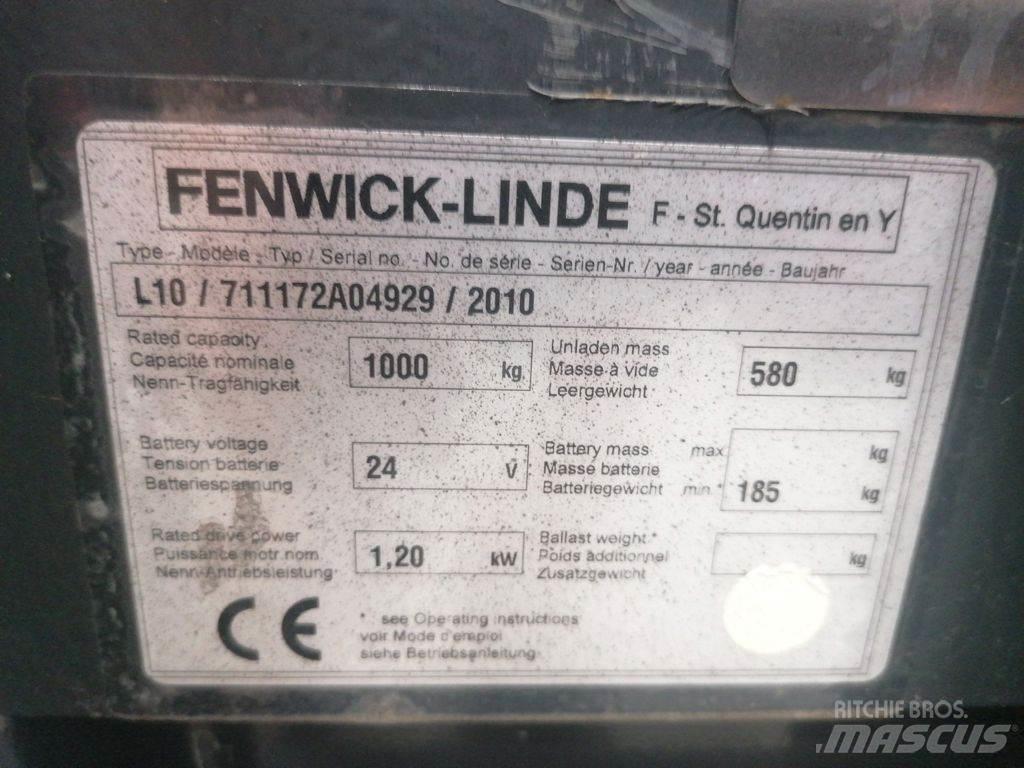 Linde L10 Ročni električni viličar