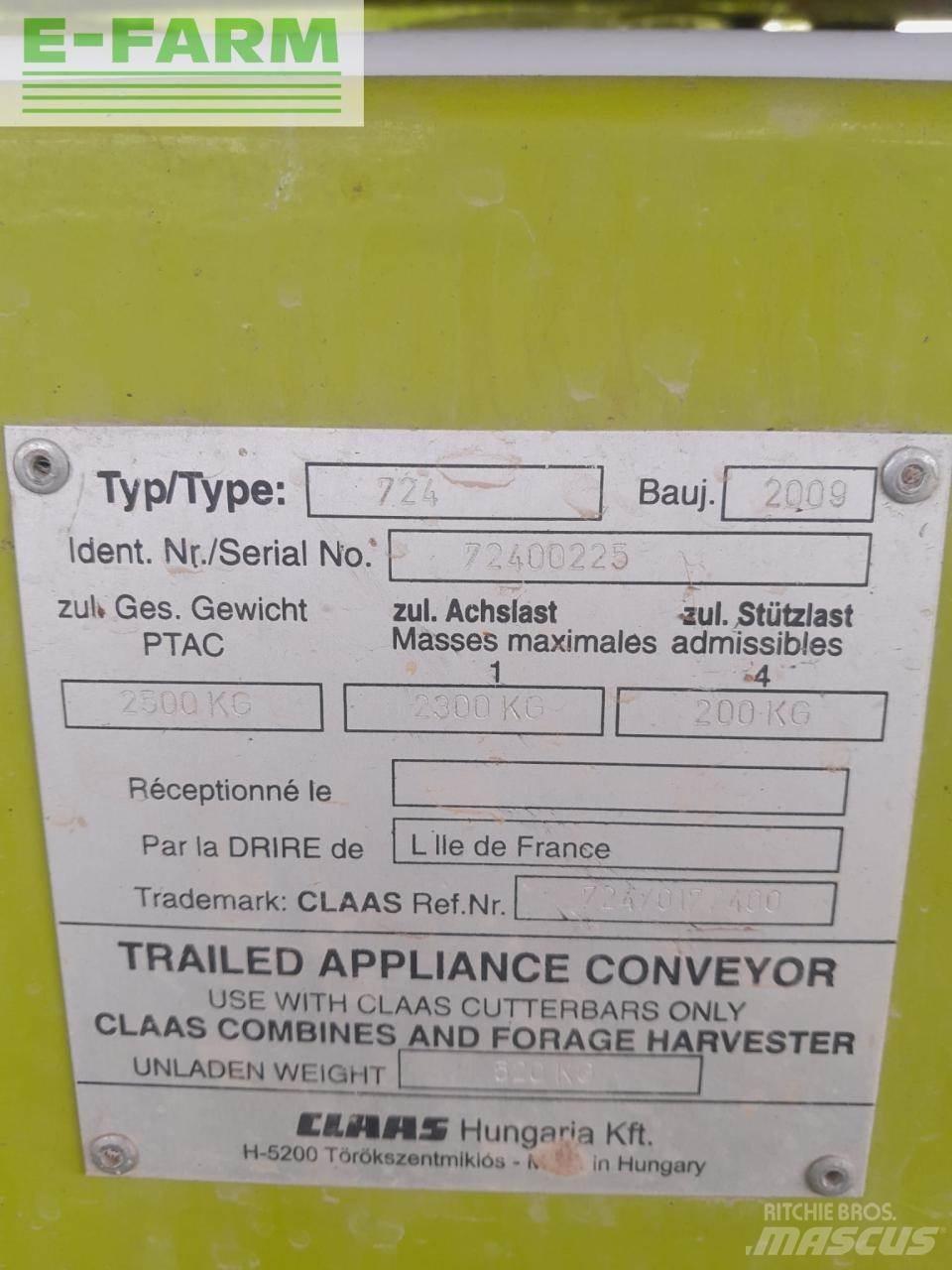 CLAAS SW C 430 Dodatna oprema za kombajne