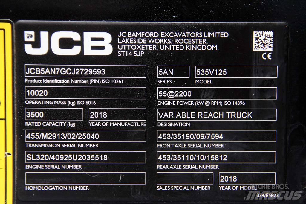 JCB 535-125 Teleskopski viličarji