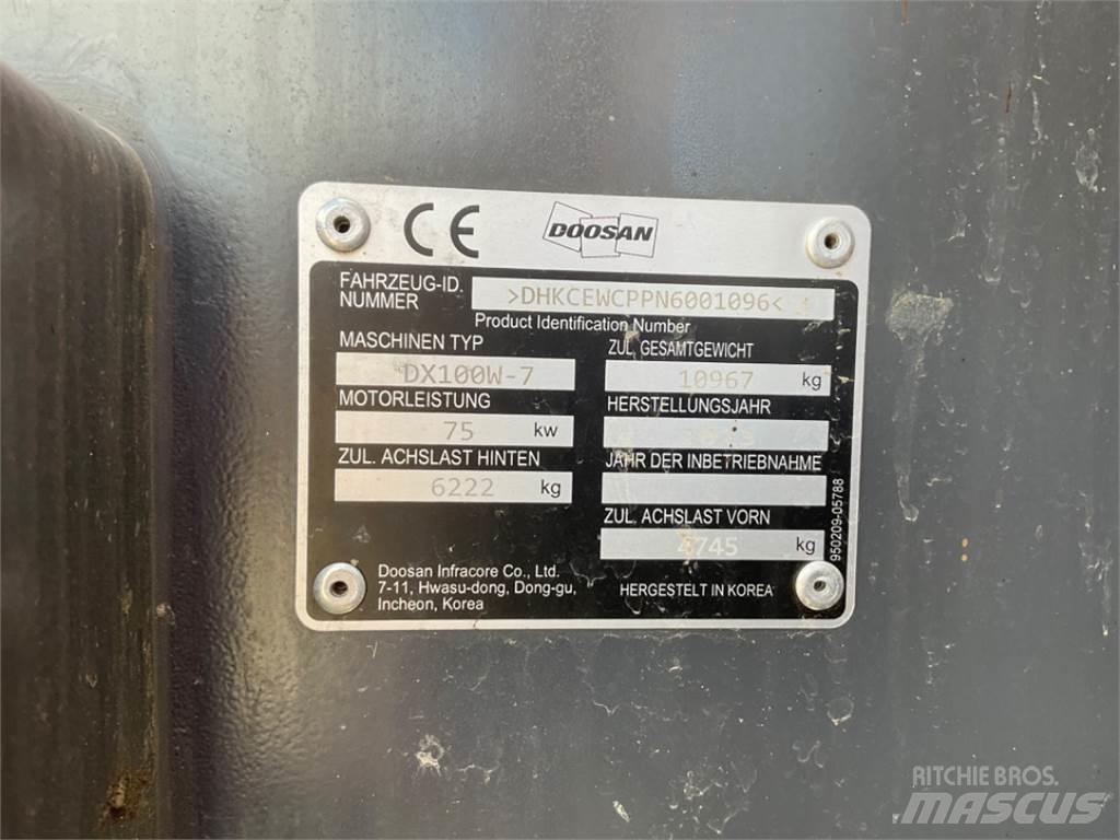 Doosan DX100W-7 Bagri na kolesih