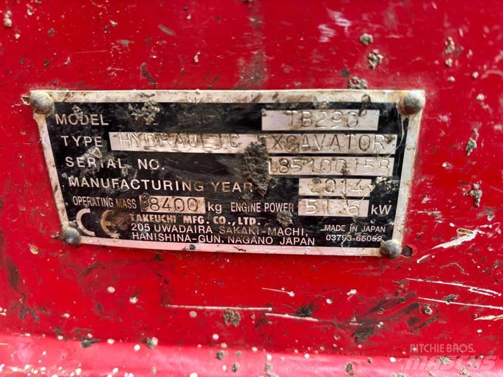 Takeuchi TB290 Midi bagri 7t – 12t