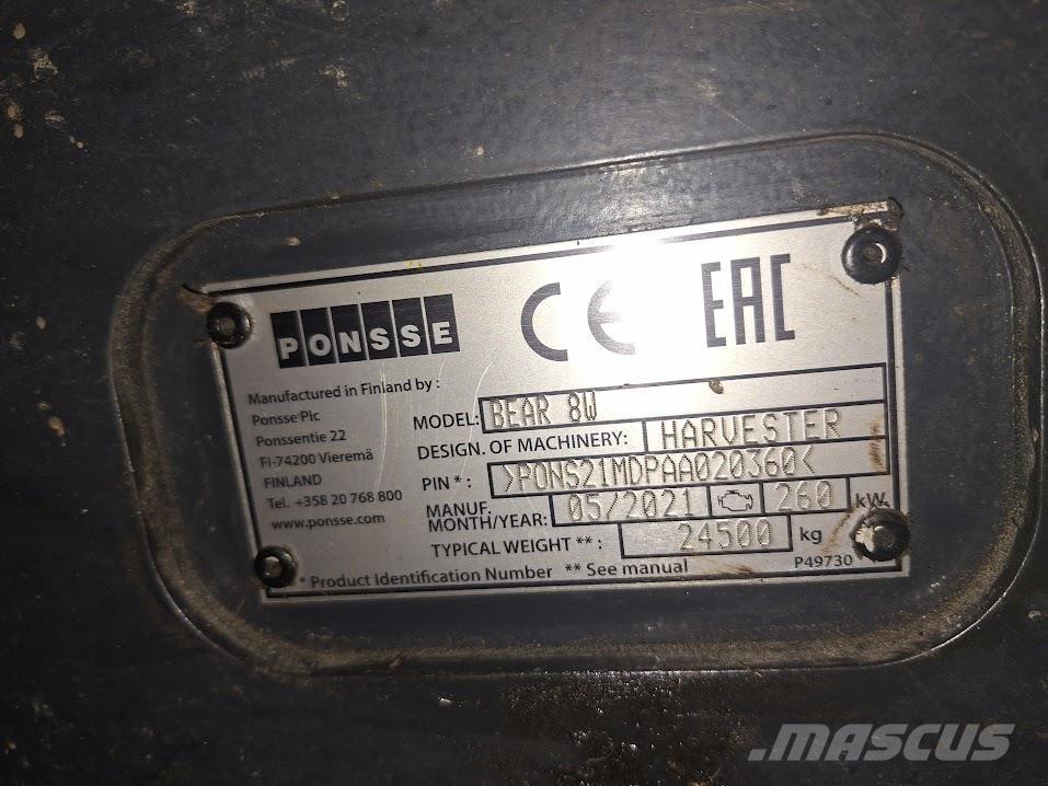 Ponsse Bear 8W Harvesterji
