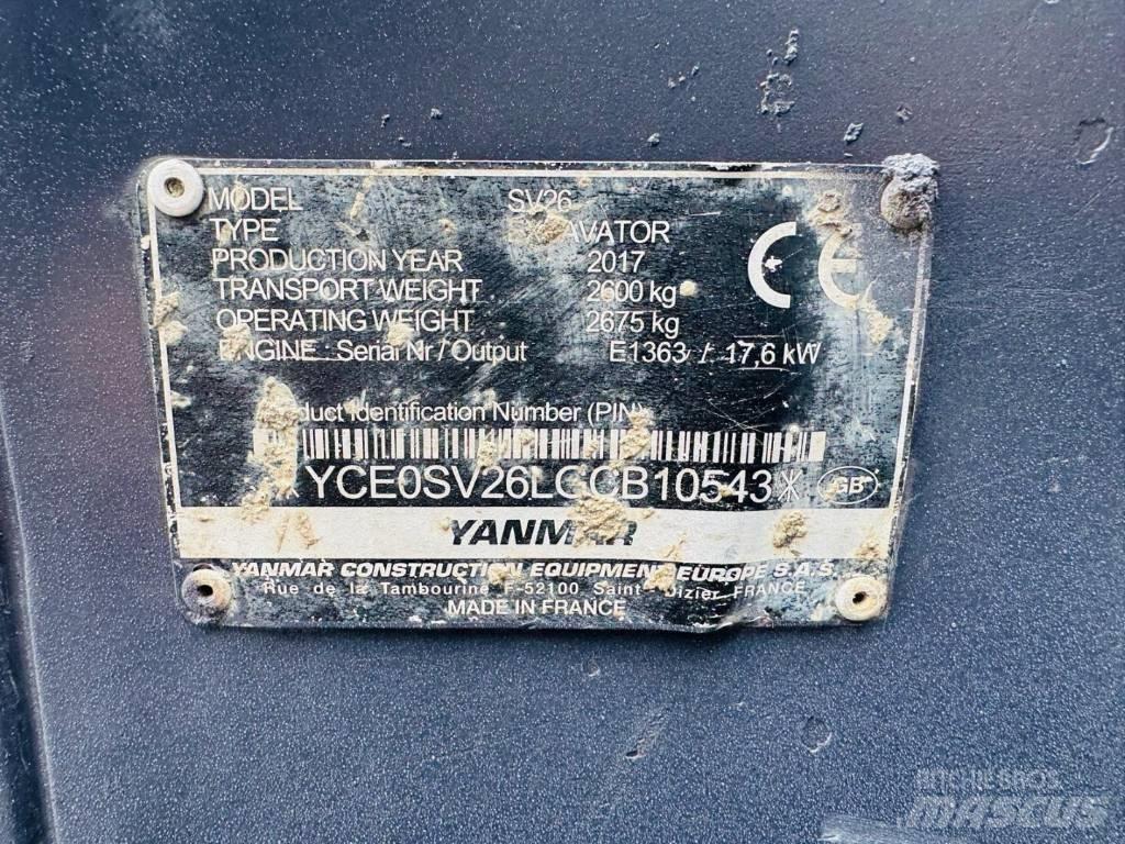 Yanmar SV 26 Mini bagri <7t