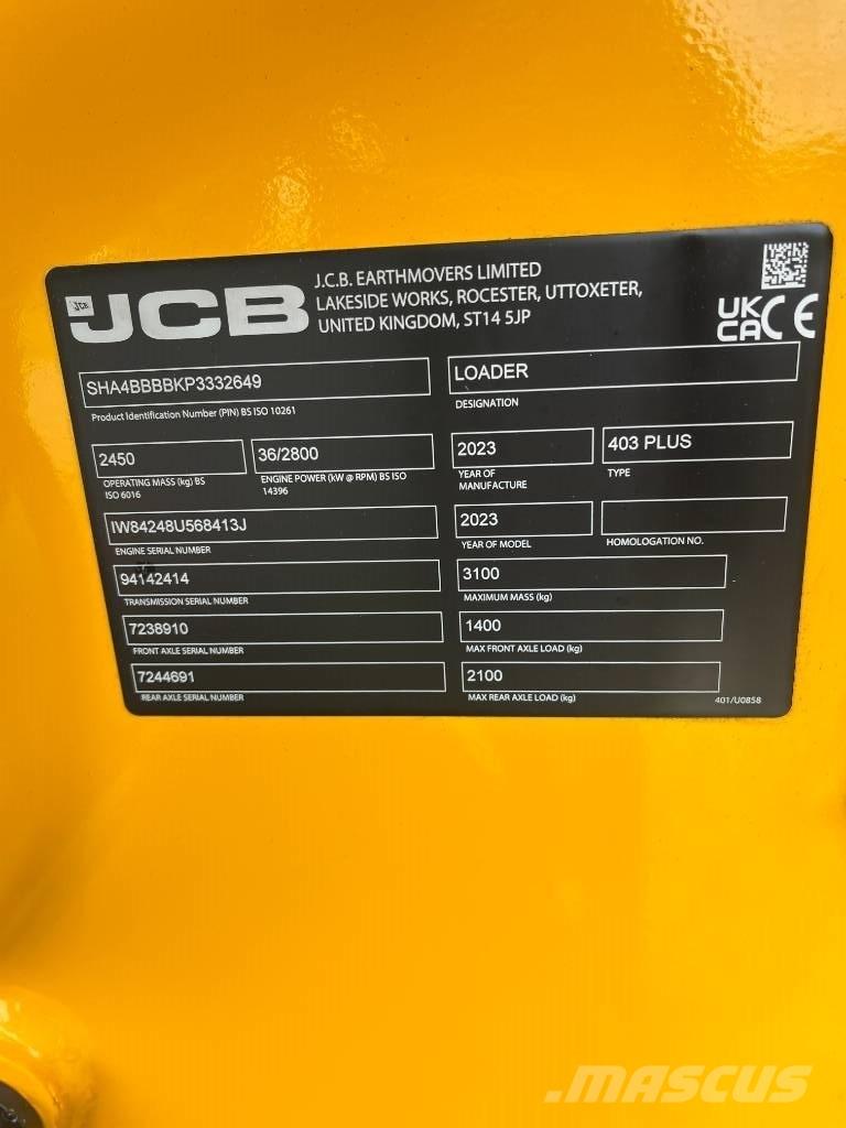 JCB 403 Agri Plus Skid steer mini nakladalci