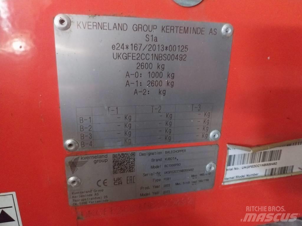 Kubota BC 1300 PRO Rezač za bale, oprema za rezanje in odvijanje bal