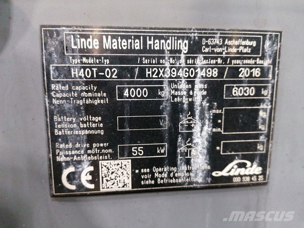 Linde H40T-02 Plinski viličarji
