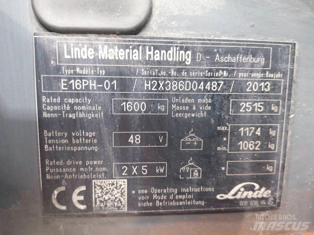 Linde E16PH-01 Električni viličarji