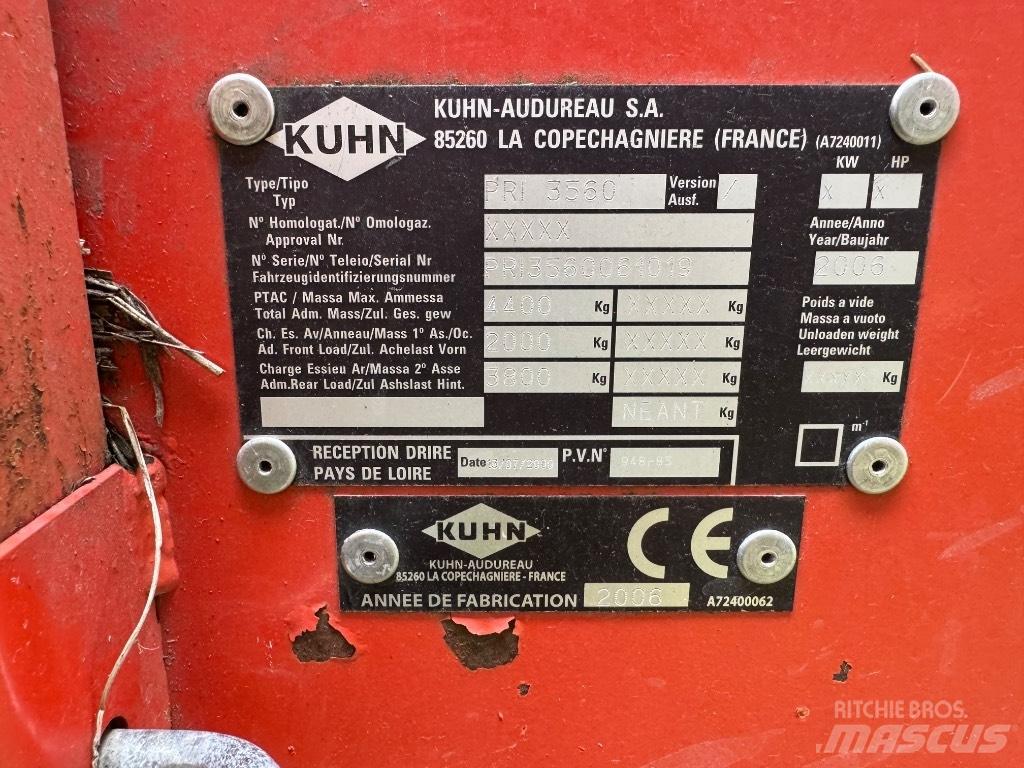 Kuhn Primor 3560 Rezač za bale, oprema za rezanje in odvijanje bal