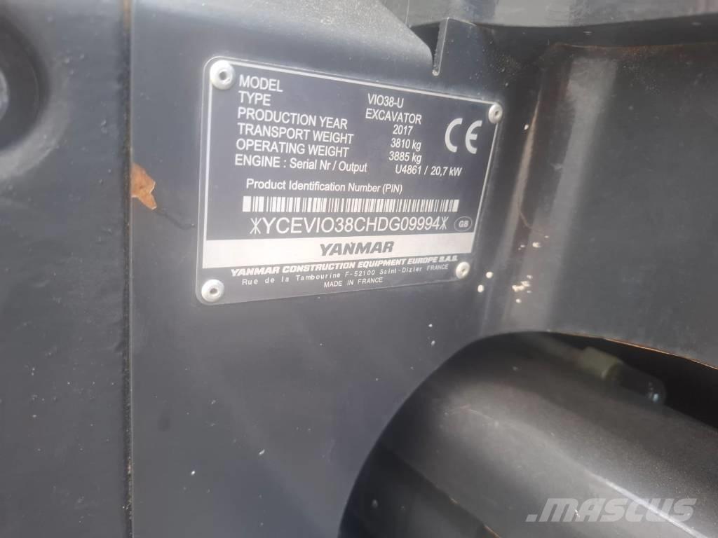 Yanmar Vio 38-U Mini bagri <7t