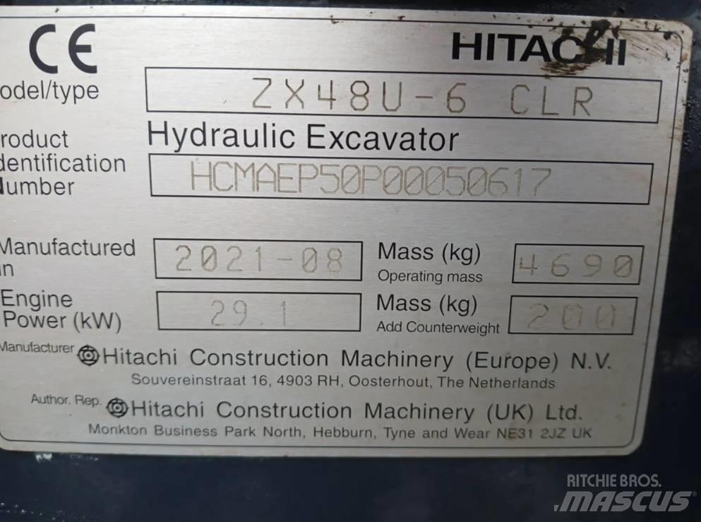 Hitachi ZX 48 U Mini bagri <7t