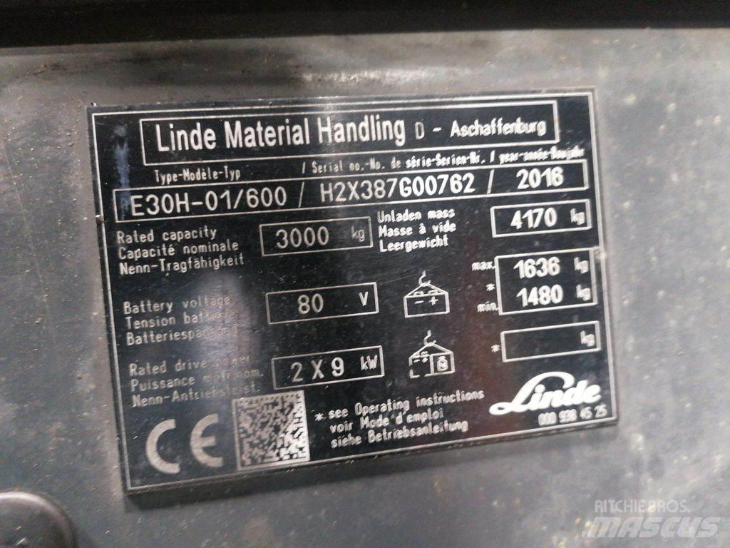 Linde E30H-01/600 Električni viličarji