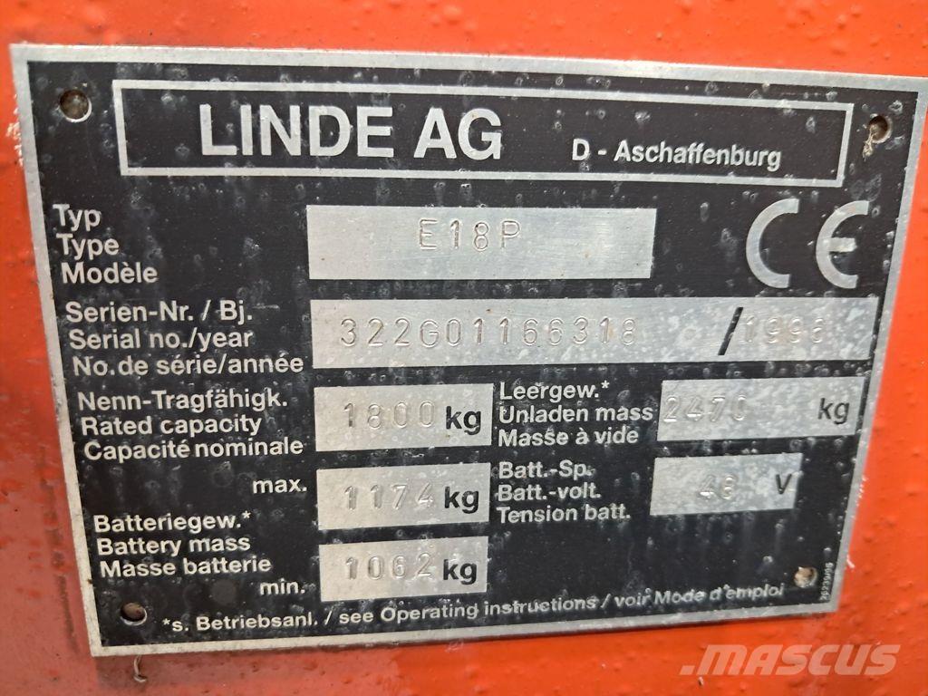 Linde E18P Električni viličarji
