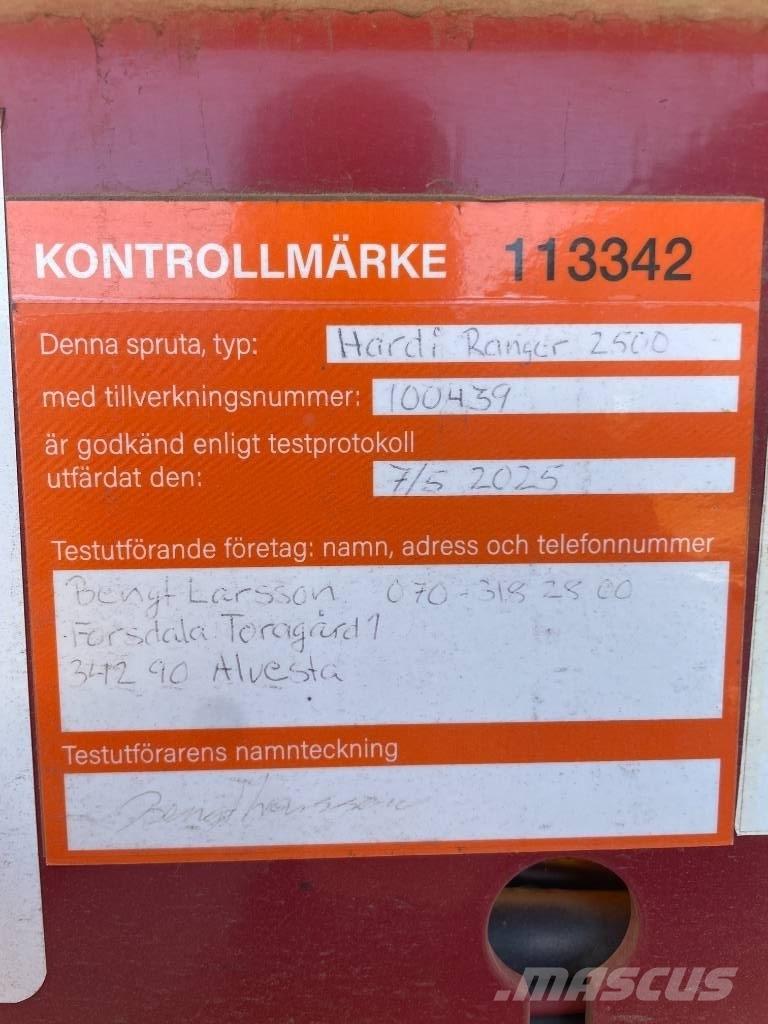 Hardi Ranger 2500 Vlečne škropilnice