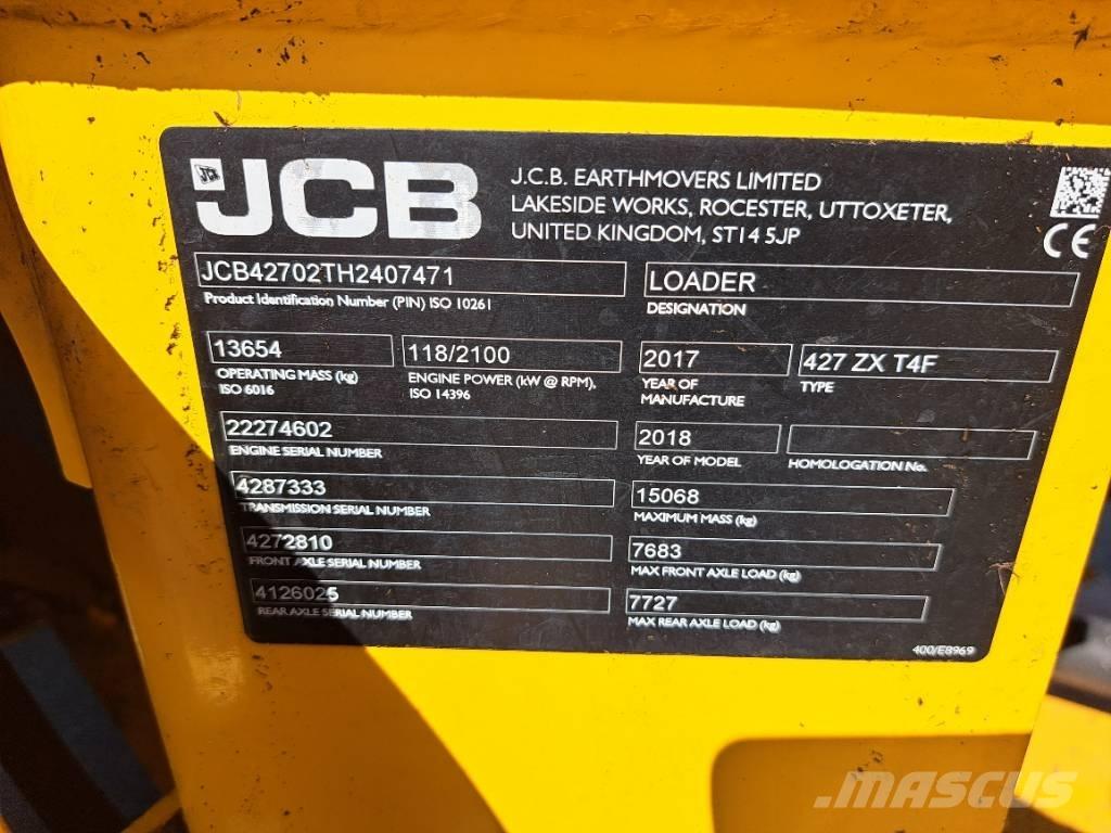 JCB 427 ZX Kolesni nakladalci