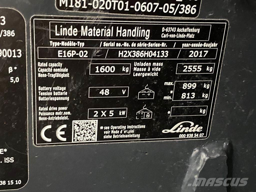 Linde E16P-02 Električni viličarji