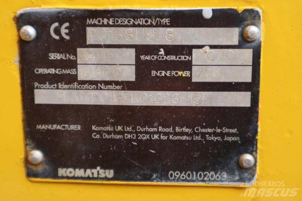 Komatsu PC138US-8 Bagri goseničarji