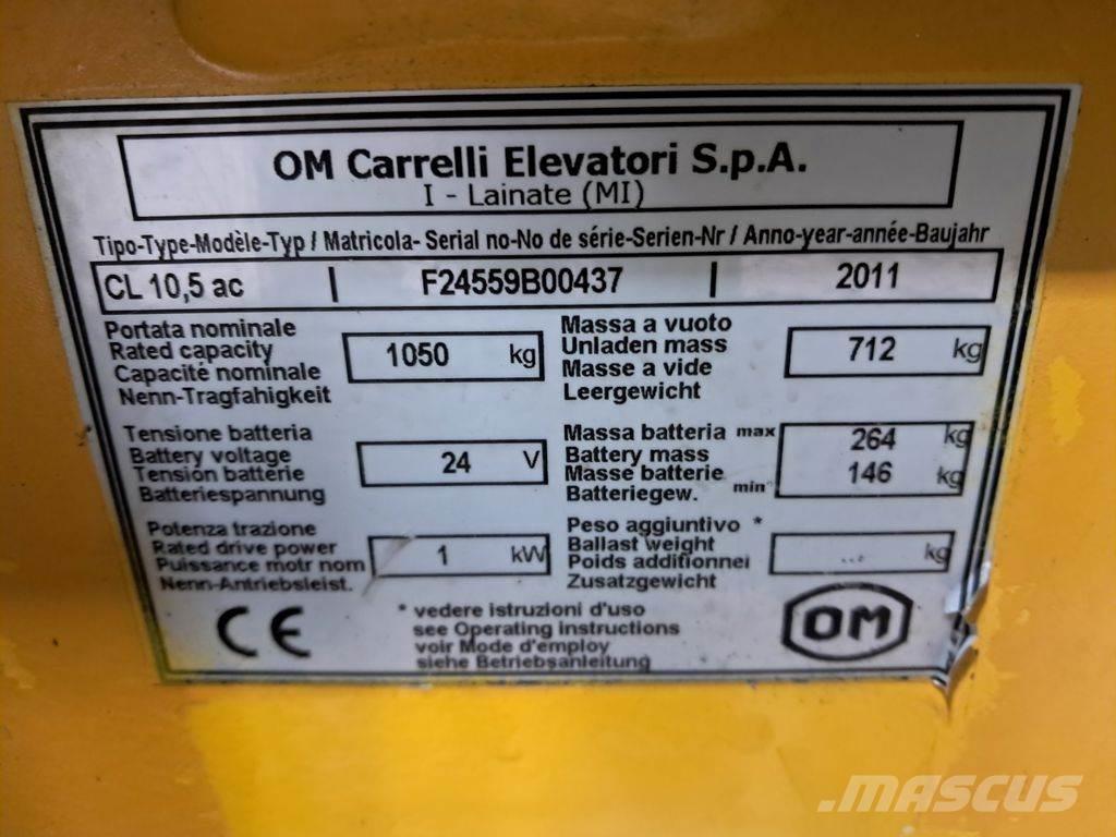 OM CL 10.5ac Ročni električni viličar