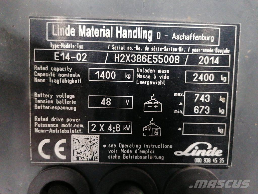 Linde E14-02 Električni viličarji