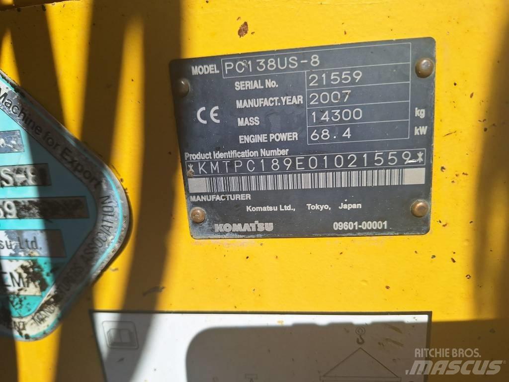 Komatsu PC 138 US-8 Bagri goseničarji
