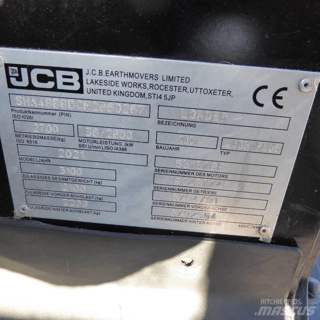 JCB 403 plus Kolesni nakladalci