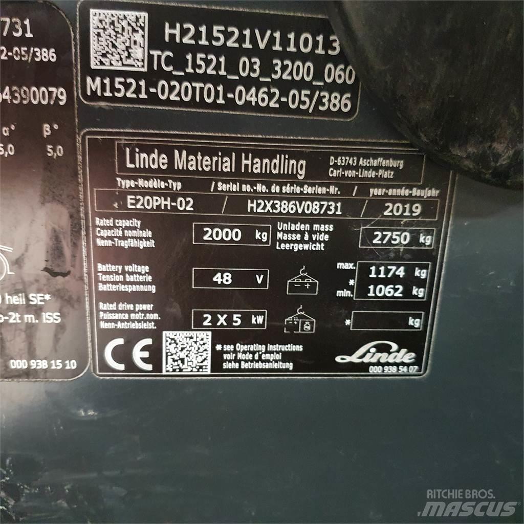 Linde E20PH Električni viličarji