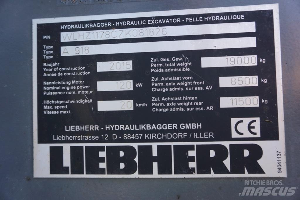 Liebherr A 918 Bagri na kolesih