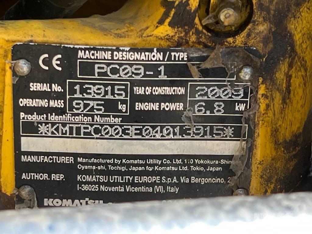 Komatsu PC 09-1 Mini bagri <7t