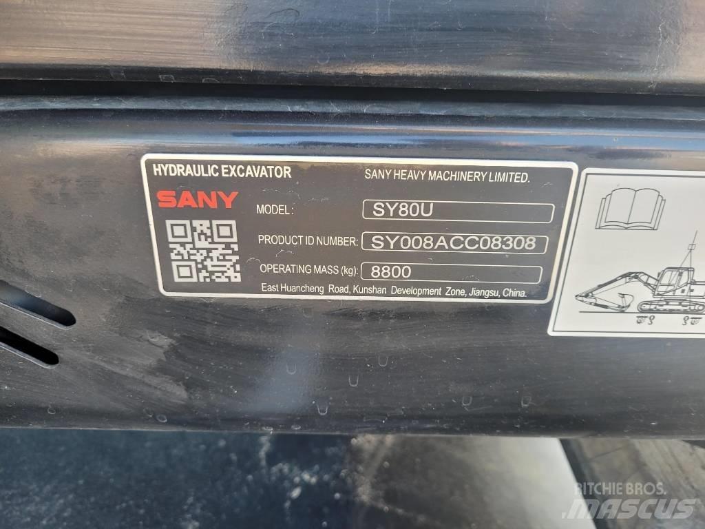 Sany SY80U Bagri goseničarji