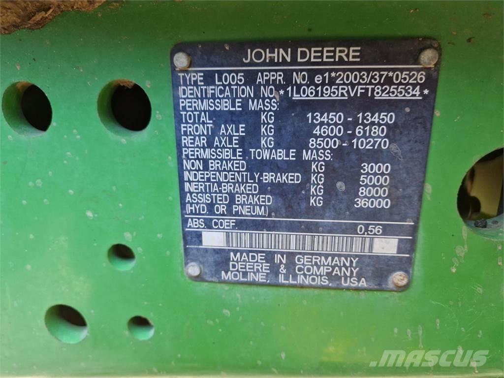 John Deere 6195R Traktorji