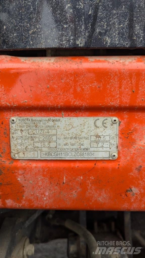 Kubota U 27-4 Mini bagri <7t