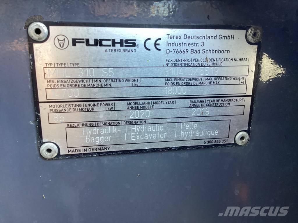 Fuchs MHL 310 S5 Bagri za prekladanje primarnih/sekundarnih surovin