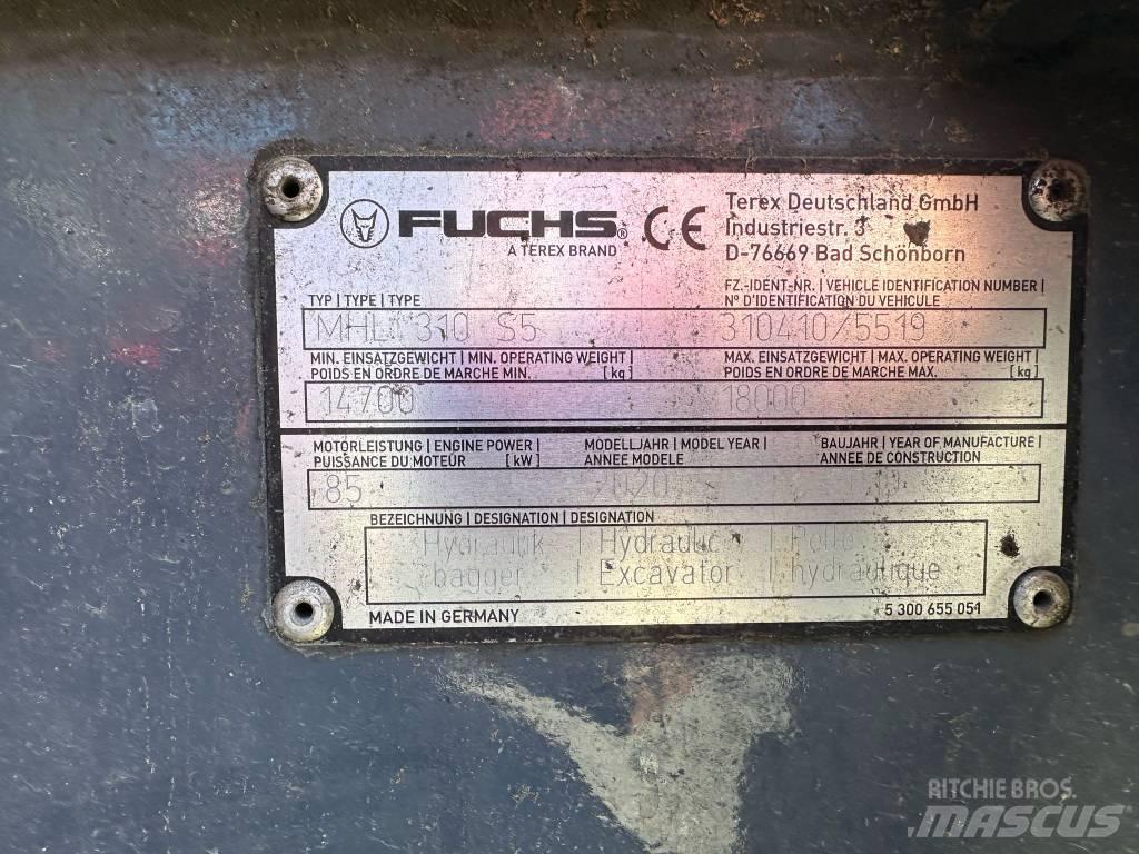 Fuchs MHL 310 S5 Bagri za prekladanje primarnih/sekundarnih surovin