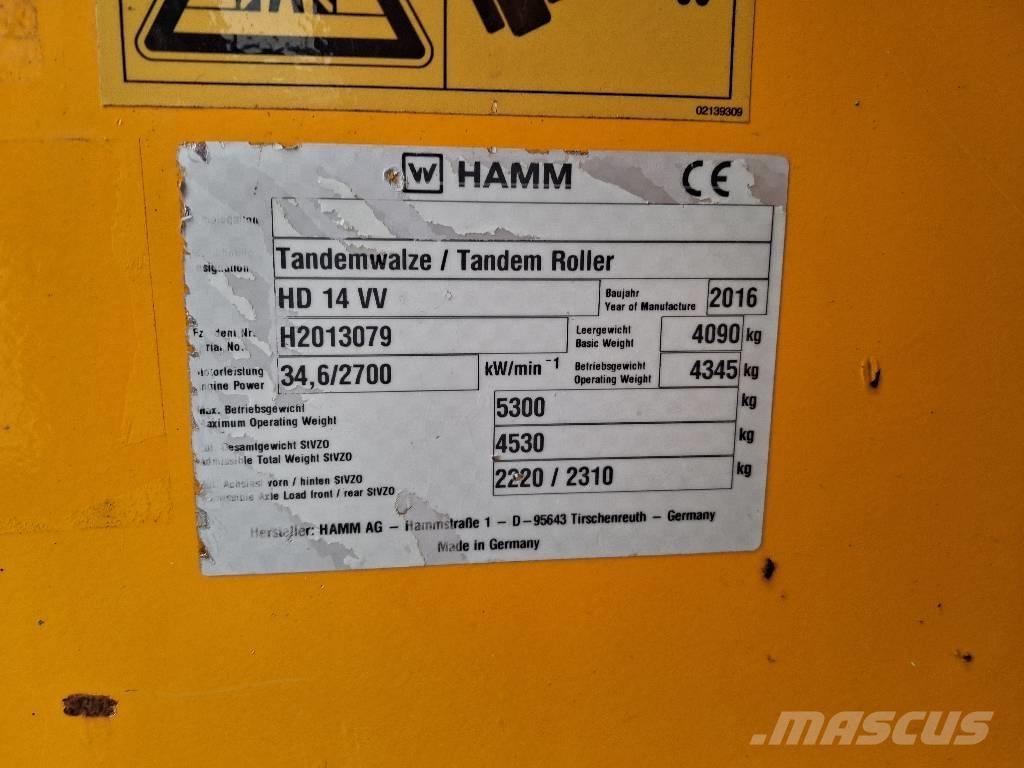 Hamm HD 14 VV Dvojni valjarji