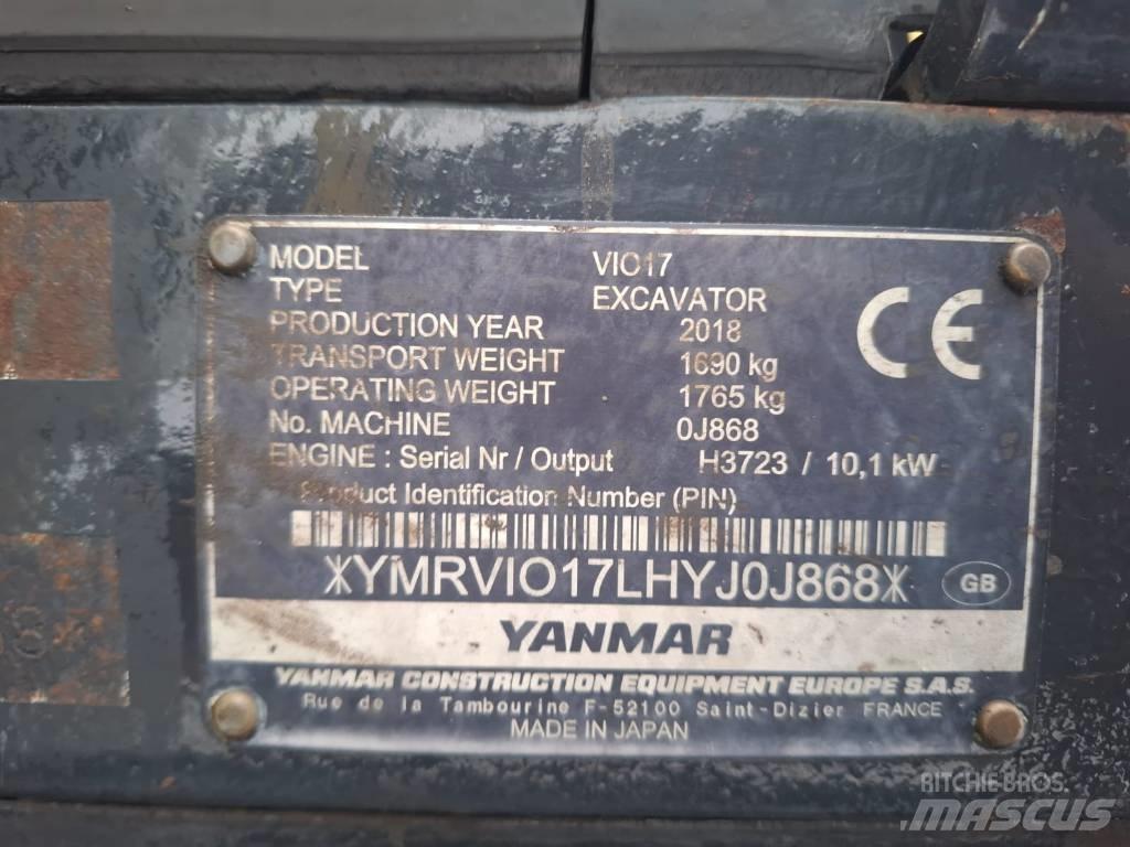 Yanmar Vio 17 Mini bagri <7t
