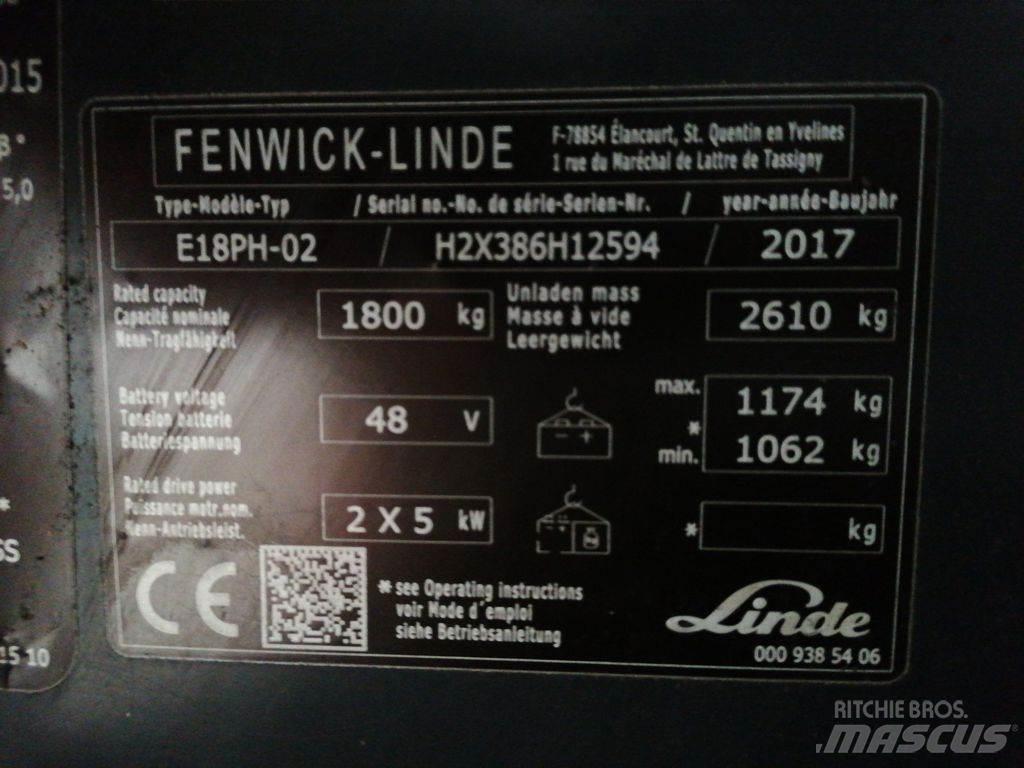 Linde E18PH Električni viličarji