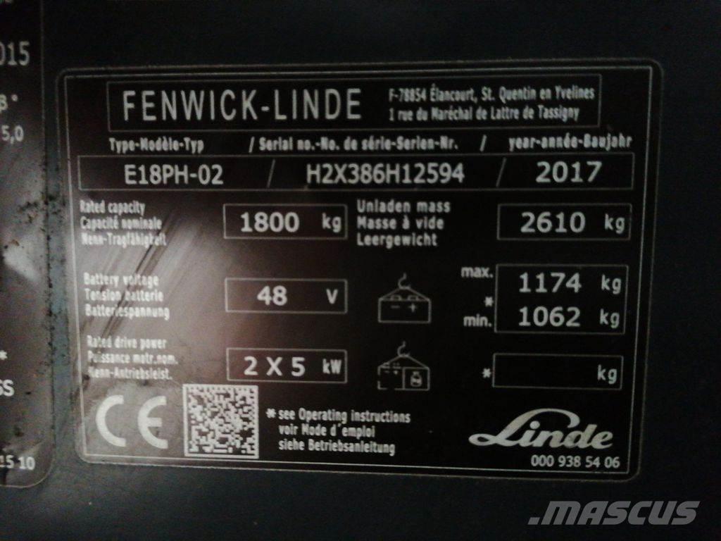 Linde E18PH Električni viličarji