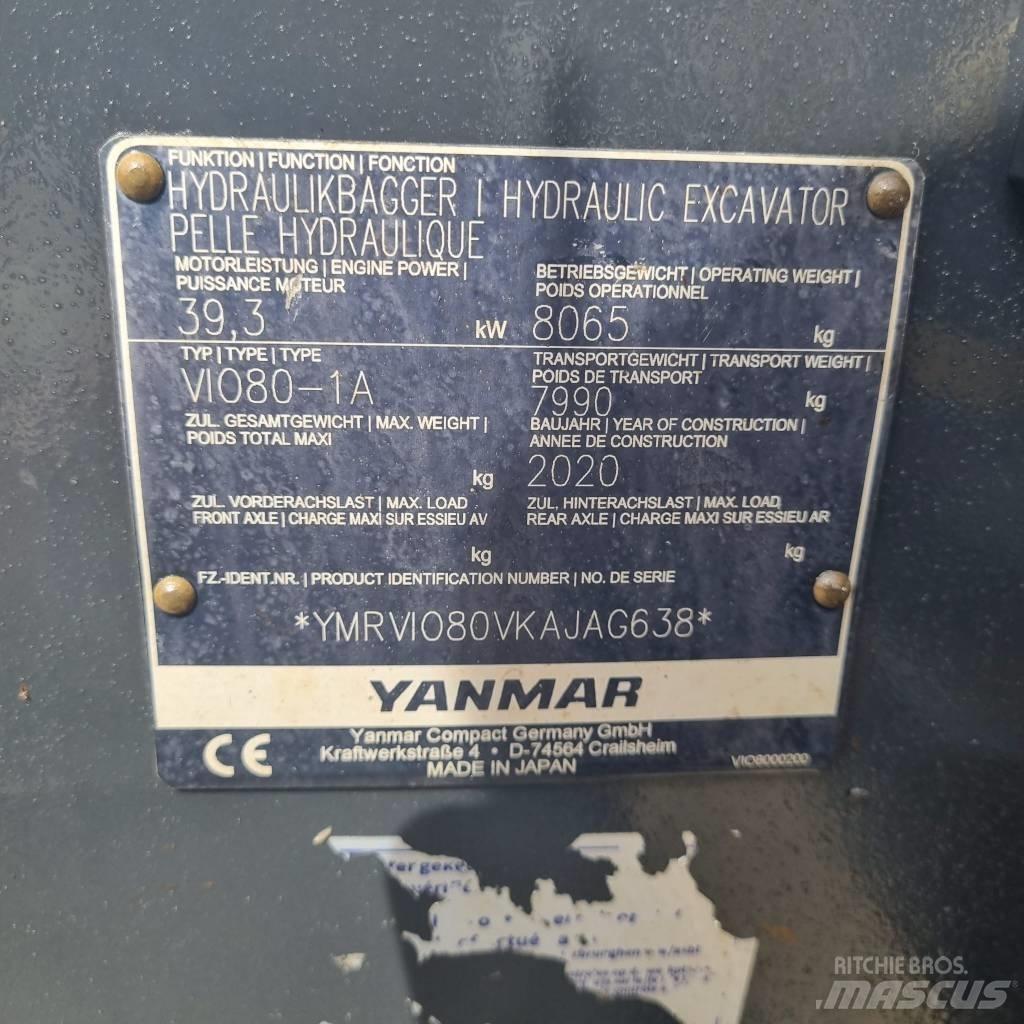 Yanmar Vio 80-1A Midi bagri 7t – 12t