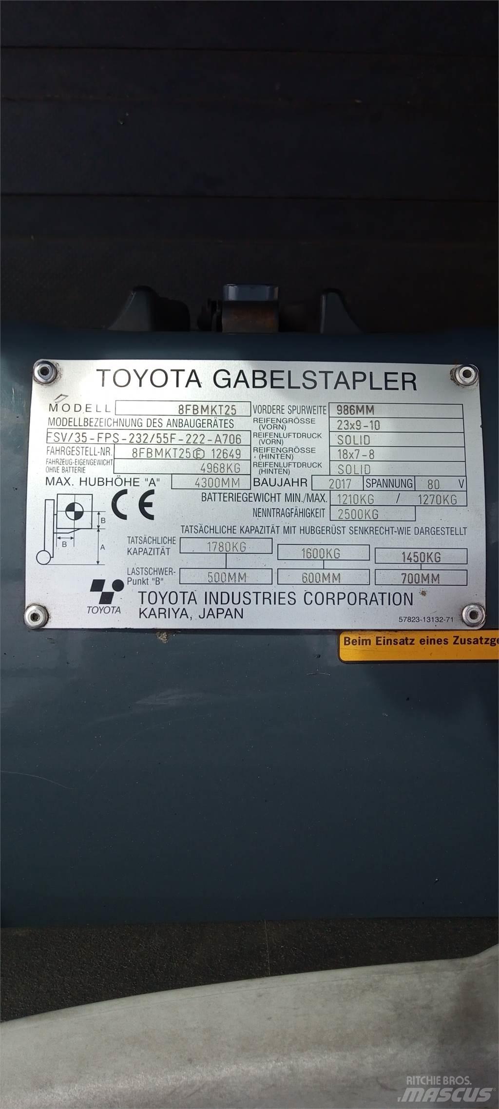 Toyota 8FBMKT25 Električni viličarji