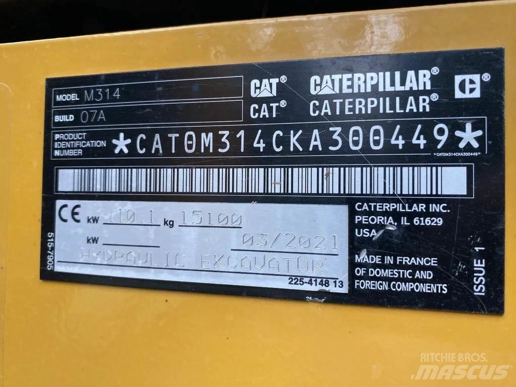 CAT 314 Next gen Bagri na kolesih