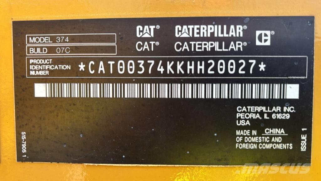 CAT 374 Bagri goseničarji