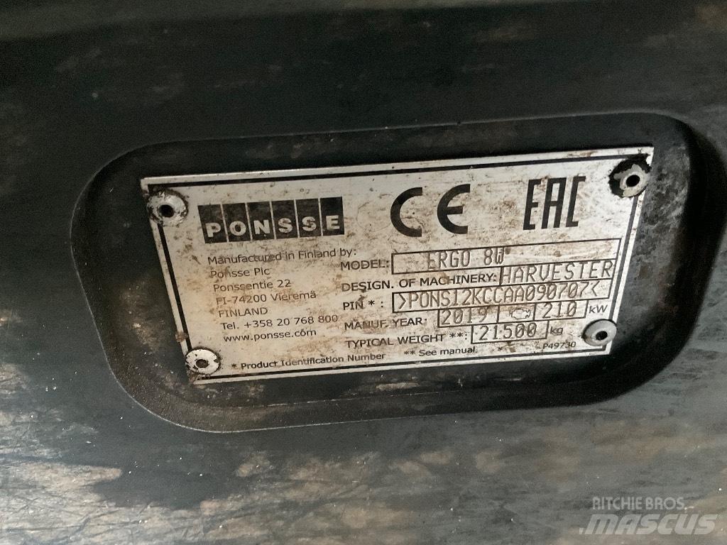 Ponsse ERGO 8W Harvesterji