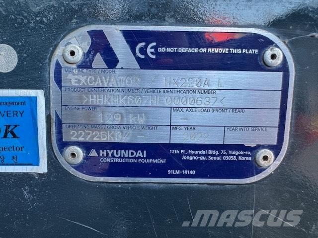 Hyundai HX 220 AL Bagri goseničarji