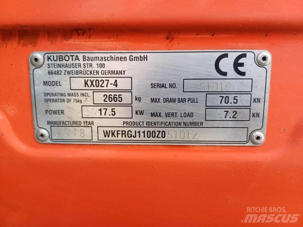 Kubota KX027-4 Mini bagri <7t