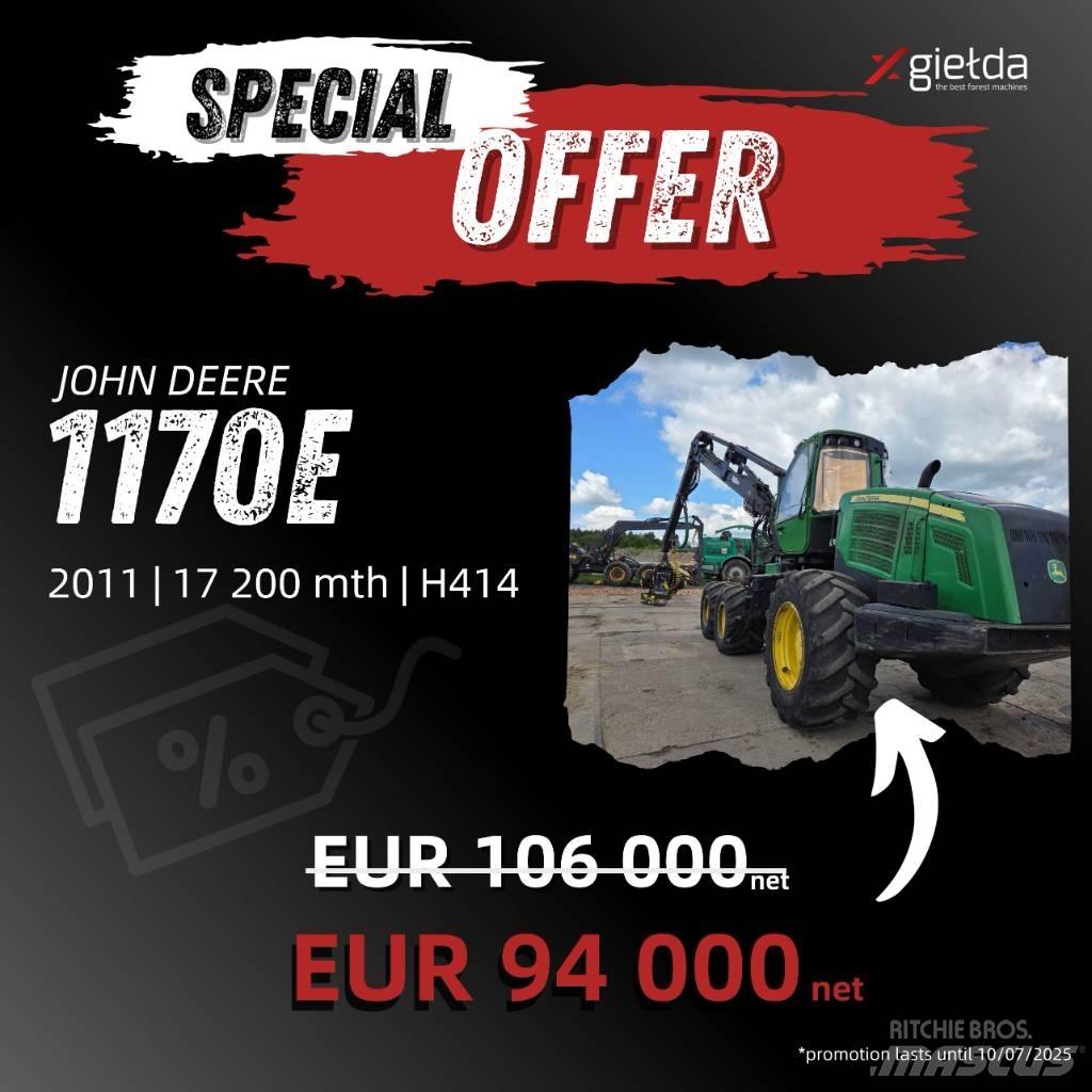 John Deere 1170 E Harvesterji
