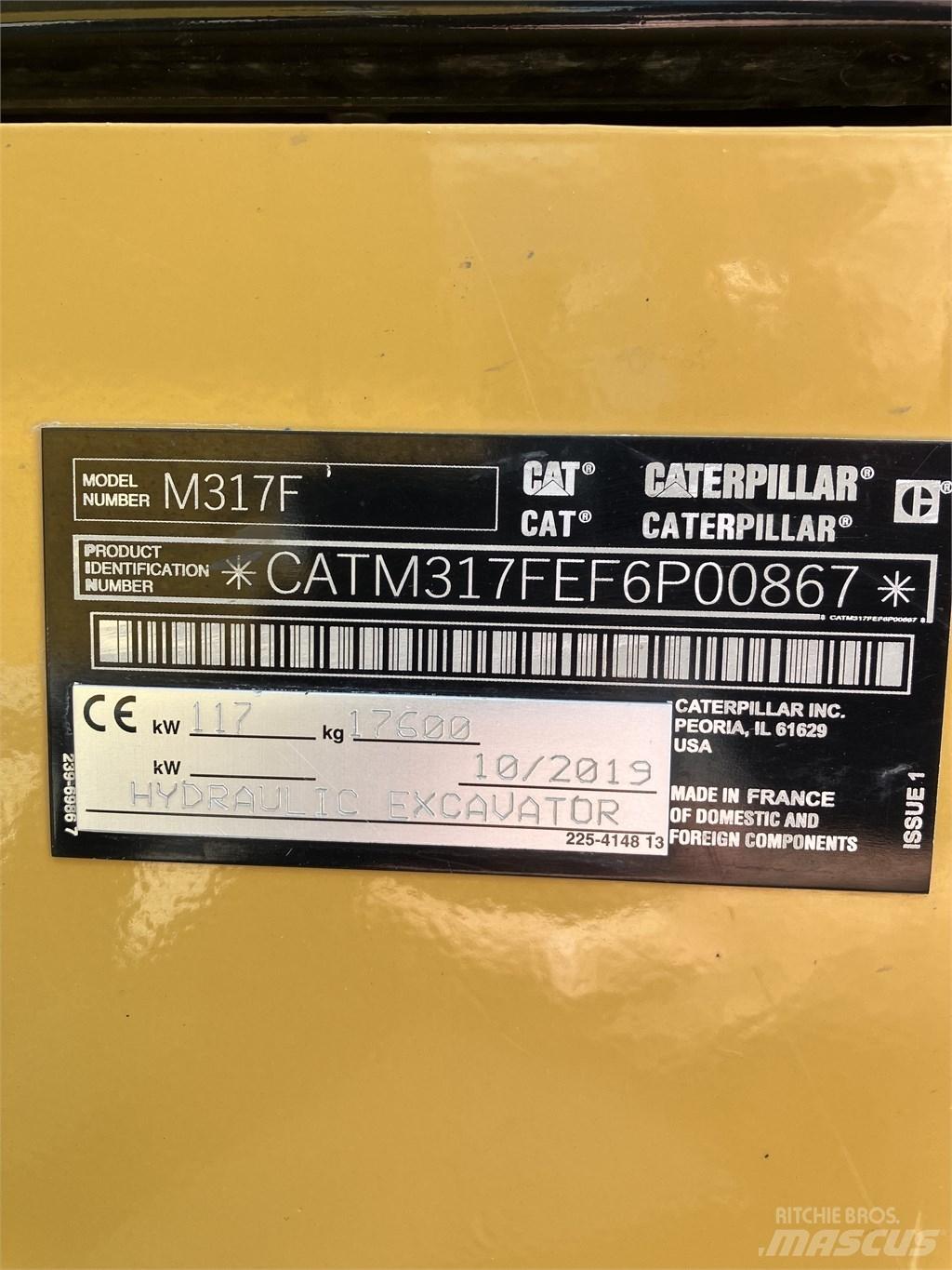 CAT 317 F Bagri na kolesih