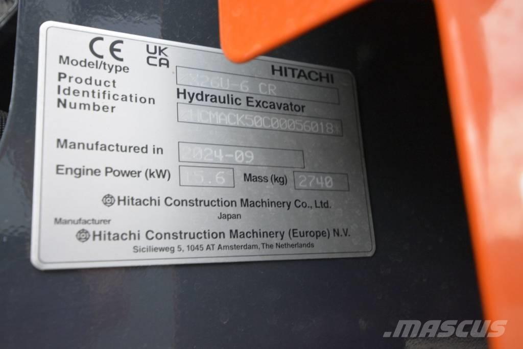 Hitachi ZX 26 U-6 Mini bagri <7t